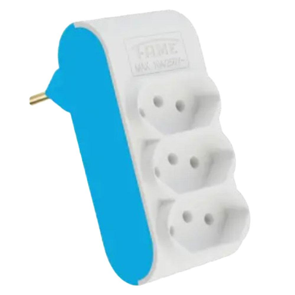 Plugue Multiplicador Com 3 Saidas 250v Sortidas Fame