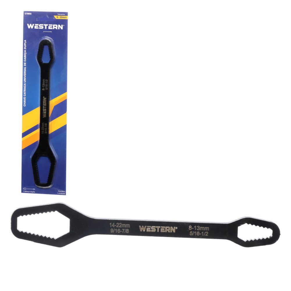 Chave Boca Universal Cabeça Dupla 8-22Mm - Western
