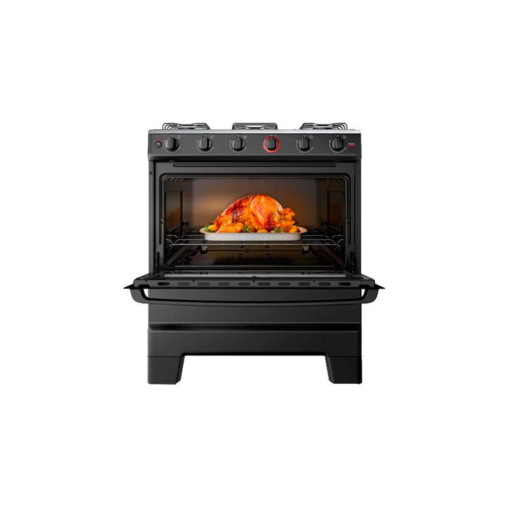 Fogão de Piso Esmaltec 5 Bocas Ideal Super F5IAP 5121 - Acendimento Automático, Preto, Bivolt