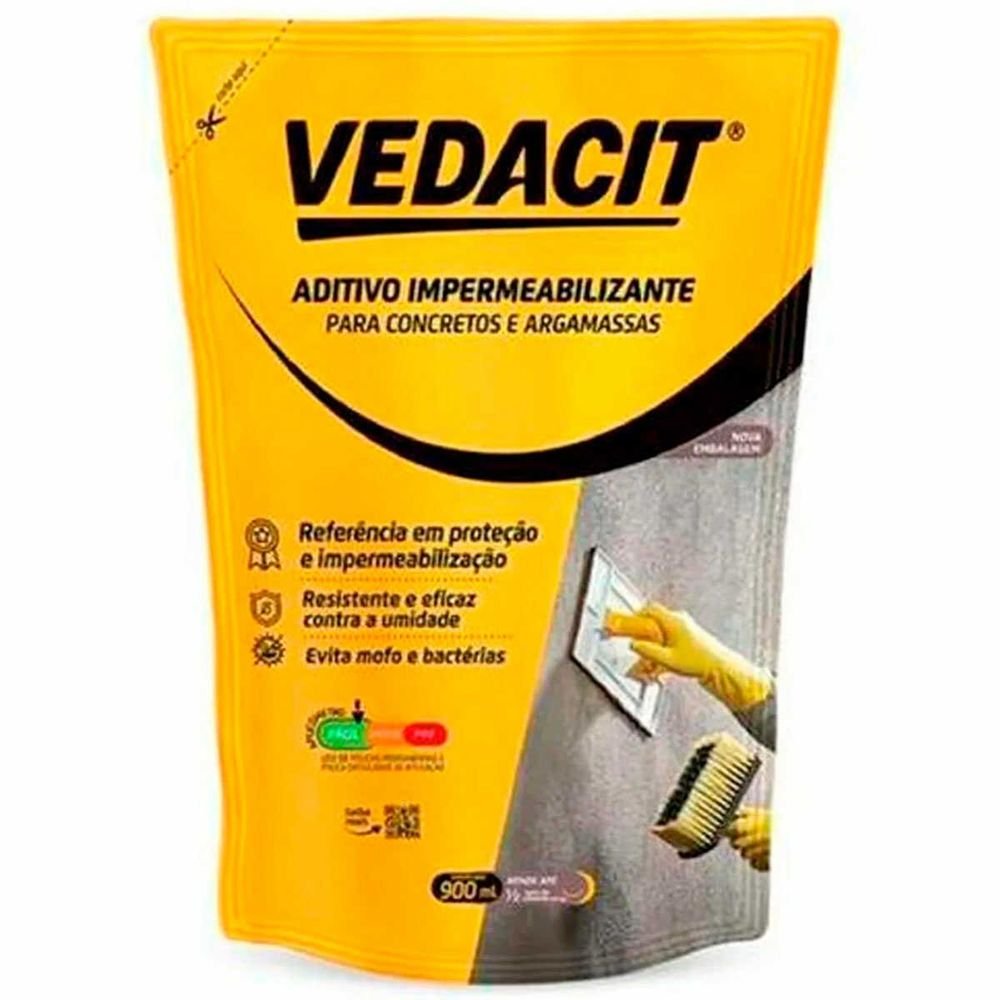Aditivo Impermeabilizante Concretos E Argamassas 900ml Vedacit