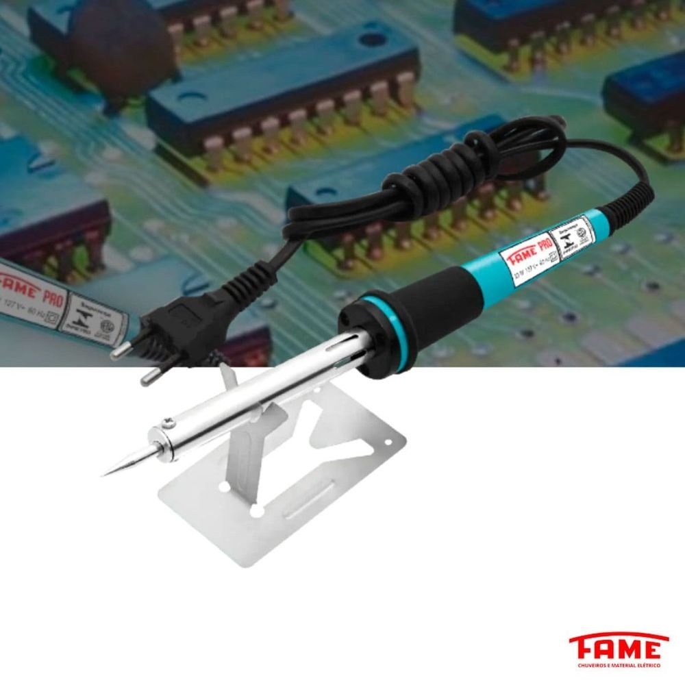 Ferro De Soldar 70w 127v Cabo Azul Fame