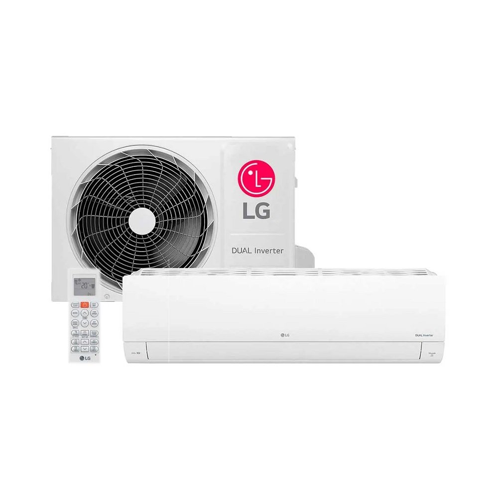 Kit Ar Condicionado Inverter 24000 Btus Lg Dual Inverter Voice +Ai, Frio, Conexão Wi-Fi, Branco, 220V
