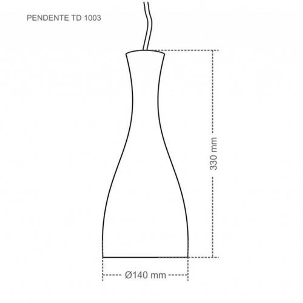Pendente E-27 Td 1003 Branco Taschibra
