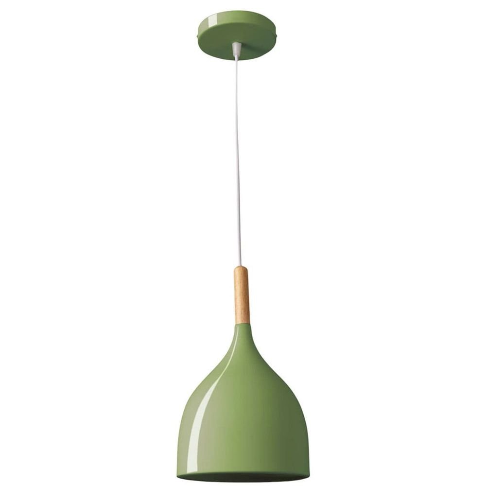 Pendente Aquarela Gota 1 Luz E27 Verde Bronzearte