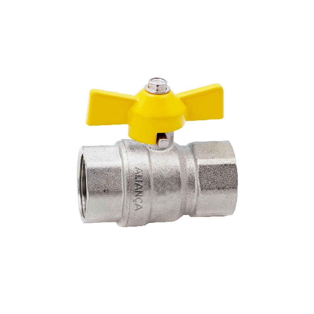 VALVULA ESFERA RETO FF BORBOLETA AM 1/2 NPT - 550/4