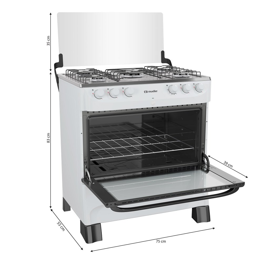 Fogão Mueller 5 Bocas Branco MFI5BB - Bivolt