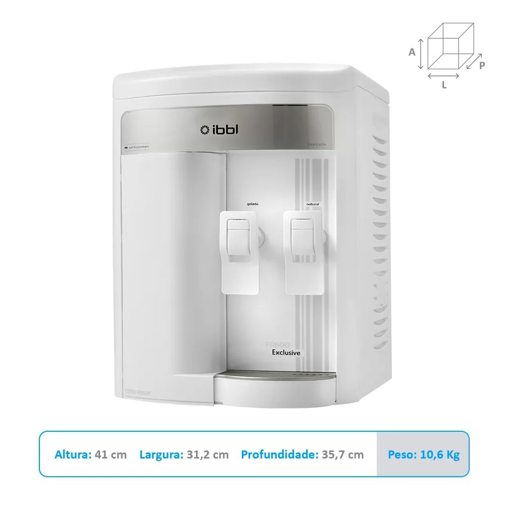 Purificador de Água IBBL FR-600 Exclusive - Com Compressor, Branco, 220V