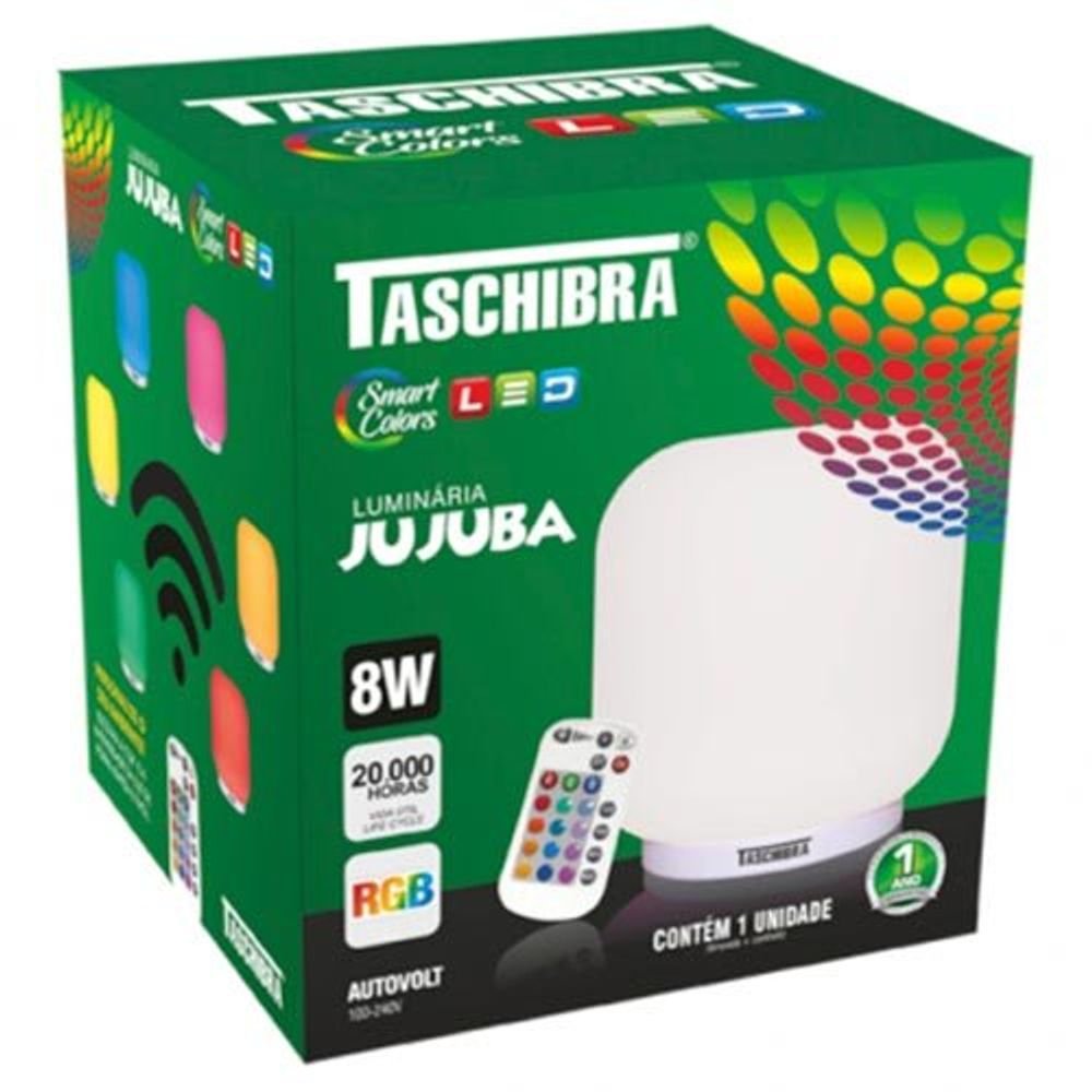 Luminária De Mesa Led Jujuba Rgb+300k Taschibra