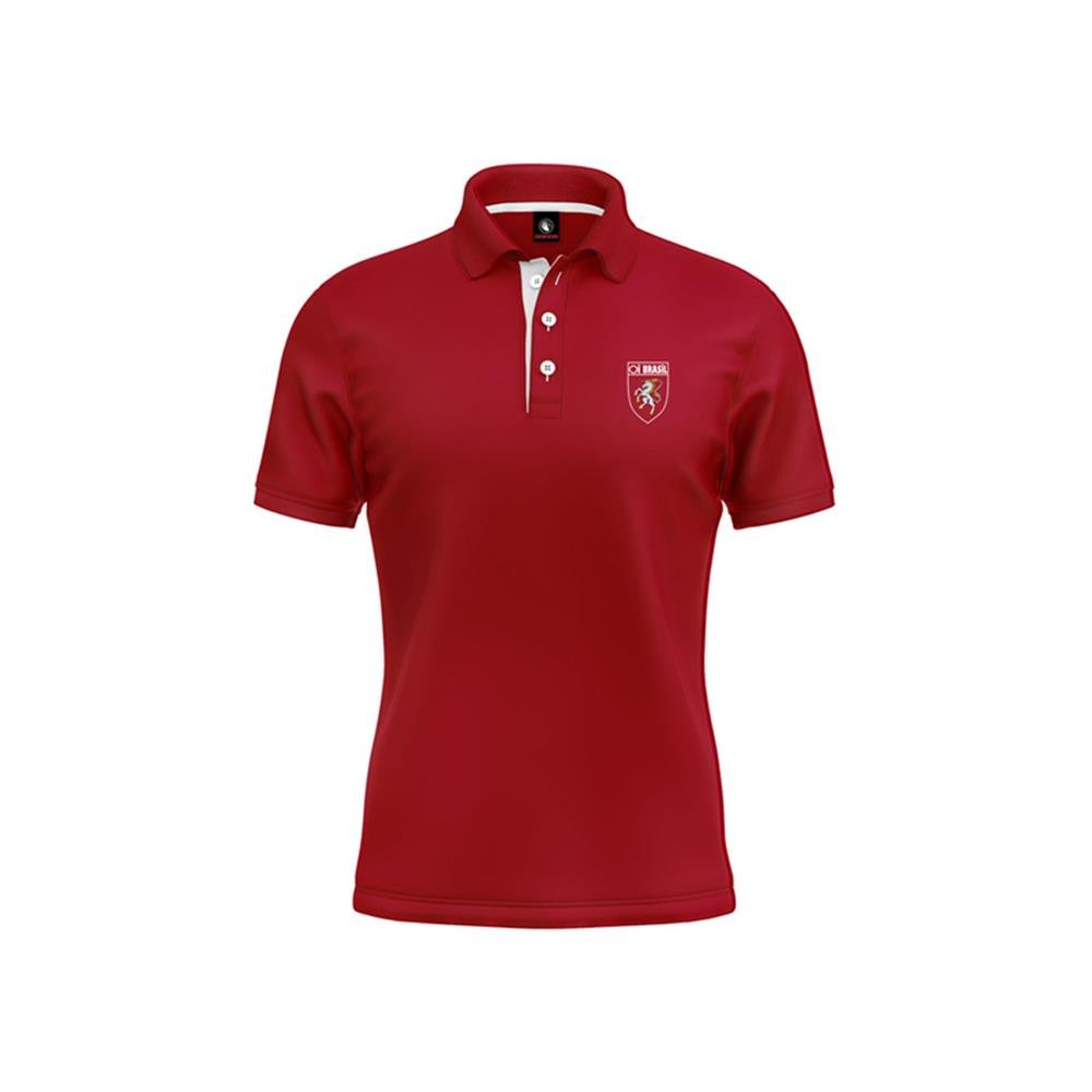 Camisa Piquet/Polo Oi Masculino Vermelha G Brinde