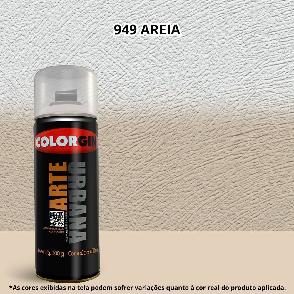 Tinta Spray Arte Urbana 400ml 949 Areia Colorgin