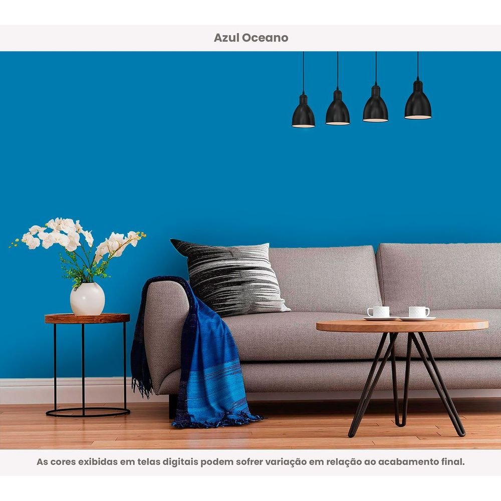 Tinta Acrílica Econômica Fosca 15l Demais Azul Oceano Hidrotintas
