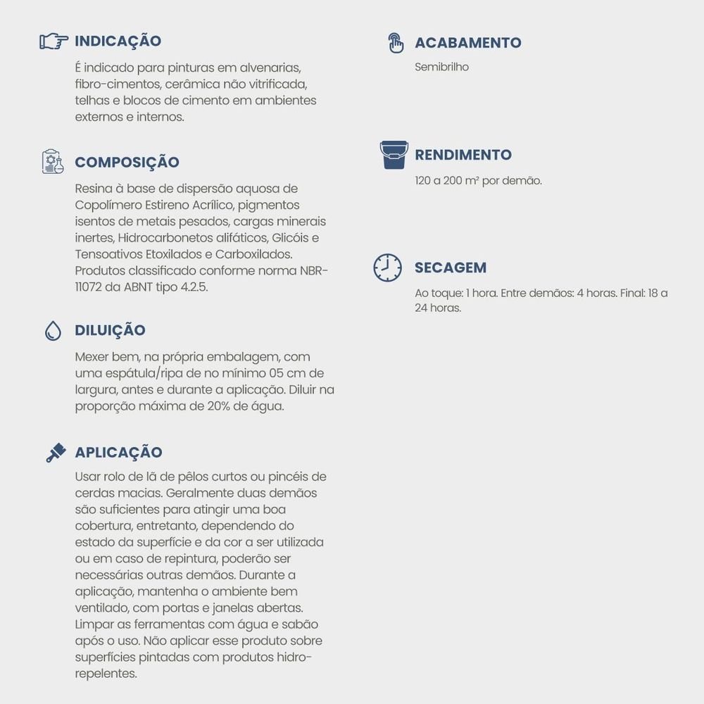 Tinta Acrílica Standard Semibrilho 15l Brilho E Cor Areia Hidrotintas