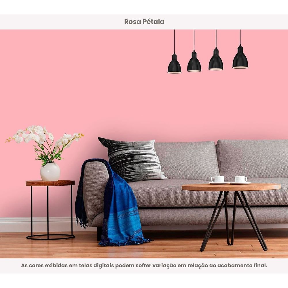 Tinta Acrílica Econômica Fosca 3l Demais Rosa Petâla Hidrotintas
