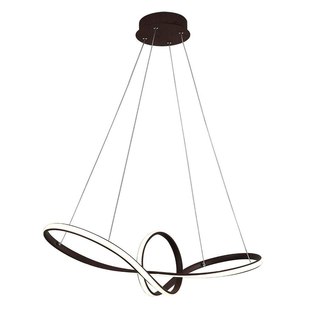 Pendente Led Smd 3 Em 1 45w Bivolt Lp-03 Marrom Nitrolux