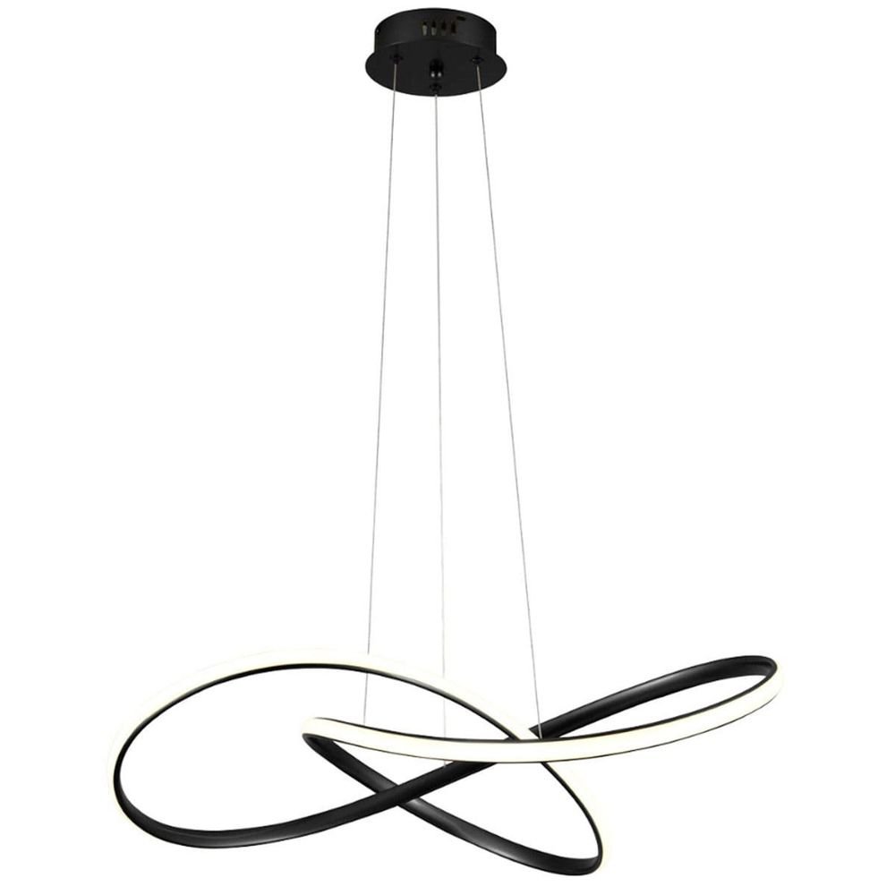Pendente Led Space Saturno Bivolt 3000k Luz Branco Quente 50w Preto Bronzearte