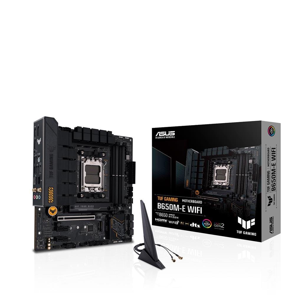 Placa Mãe Asus TUF Gaming B650M-E WIFI, Chipset B650, AMD AM5, mATX, DDR5, 90MB1FV0-M0EAY0