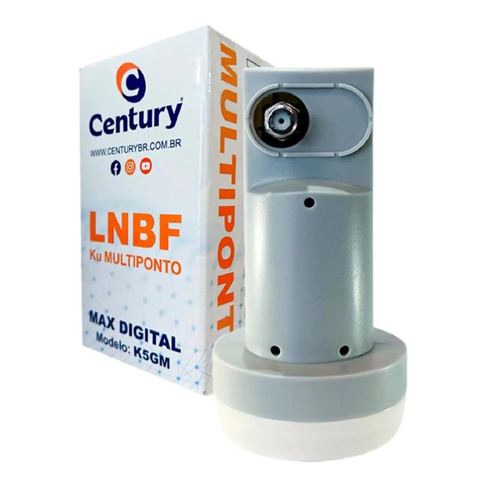LNBF Century Banda KU Universal Multiponto Nova Parabolica, 14 pontos ou mais, Max Digital K5GM