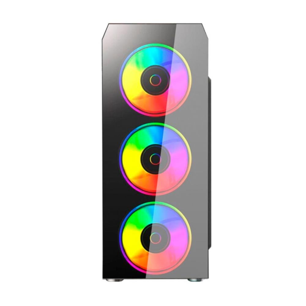 Gabinete Gamer BRX Perfect, RGB, Mid Tower, Lateral em Acrílico, com 3 fans, CA-052