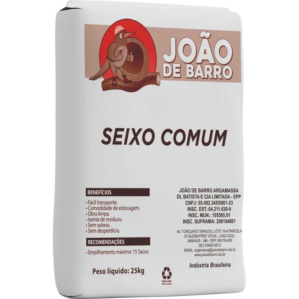 Seixo Ensacado Embalagem Plástica 25kg João De Barro