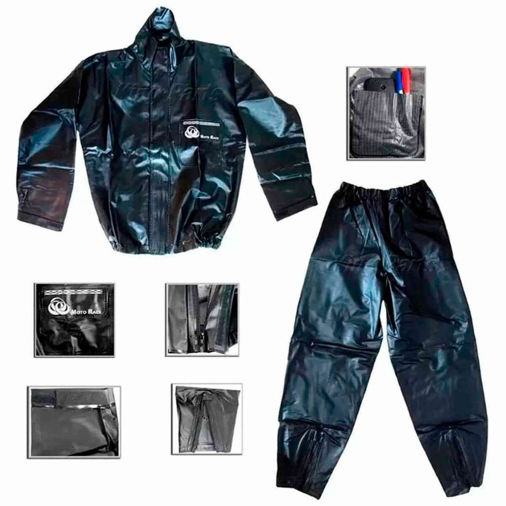 Conjunto Motoqueiro Tam G Moto Race Preto Brascamp