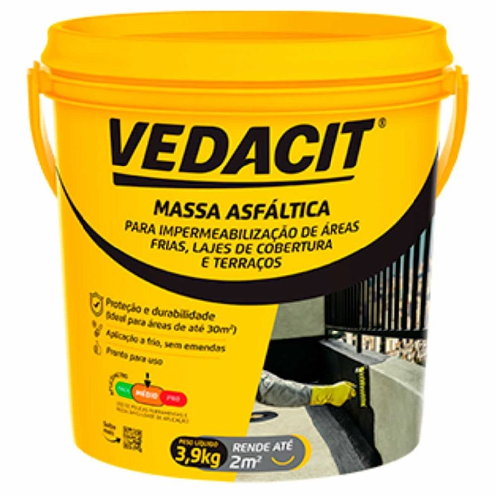Massa Asfáltica Impermeabilizante 3,9kg Vedacit