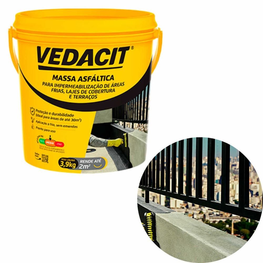 Massa Asfáltica Impermeabilizante 3,9kg Vedacit