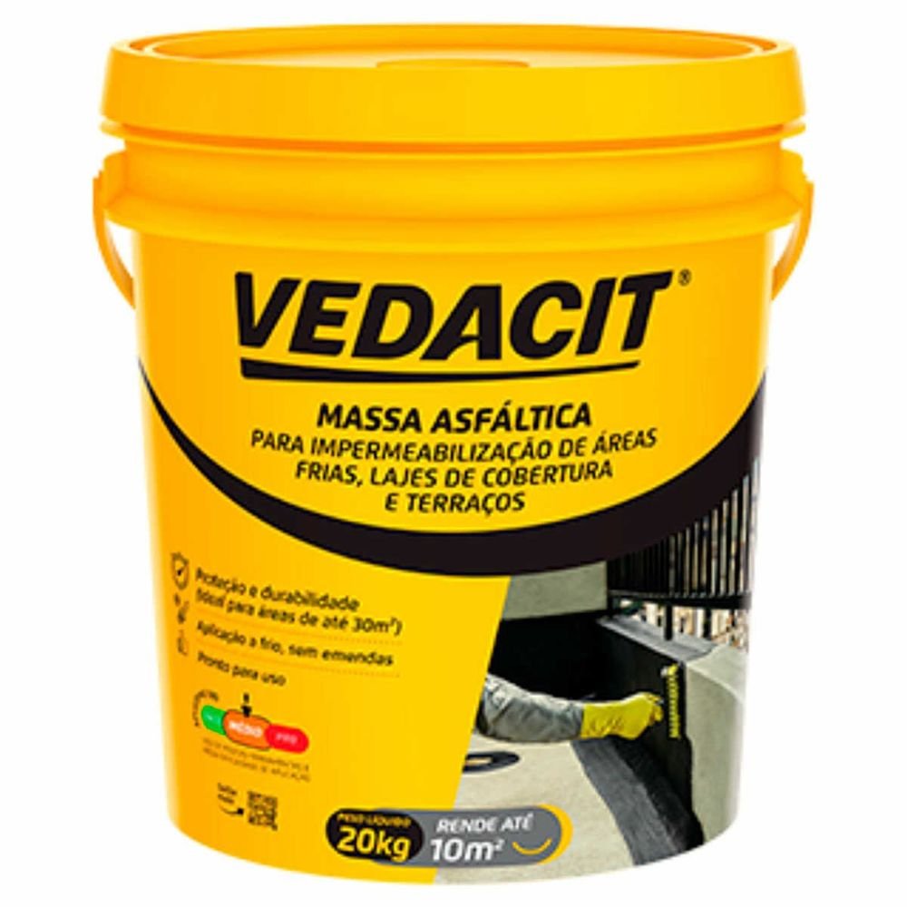 Massa Asfáltica Impermeabilizante 20kg Vedacit