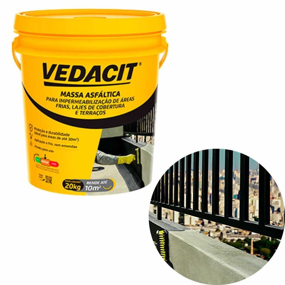 Massa Asfáltica Impermeabilizante 20kg Vedacit