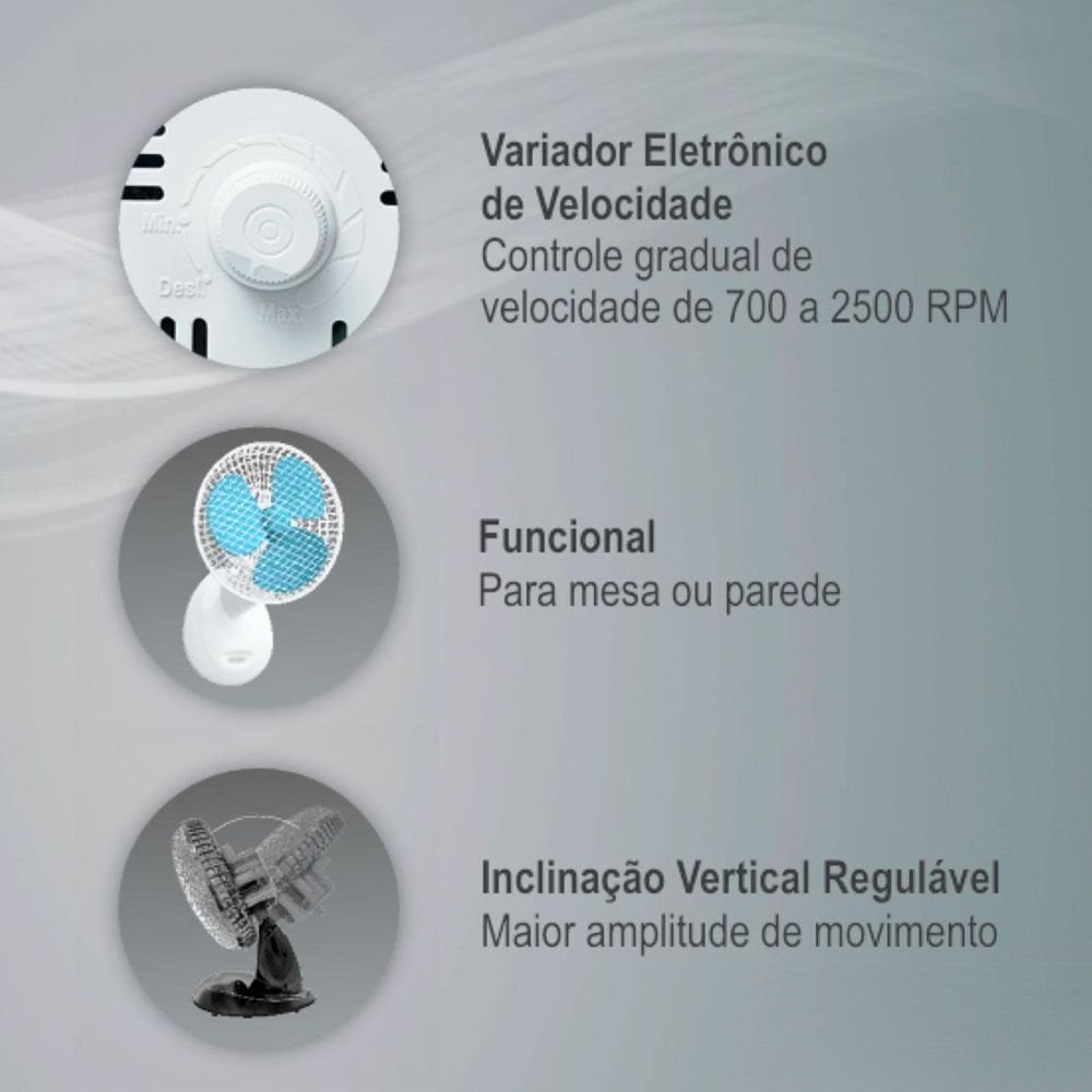 Ventilador De Mesa Personal Fan 127v Preto Fame