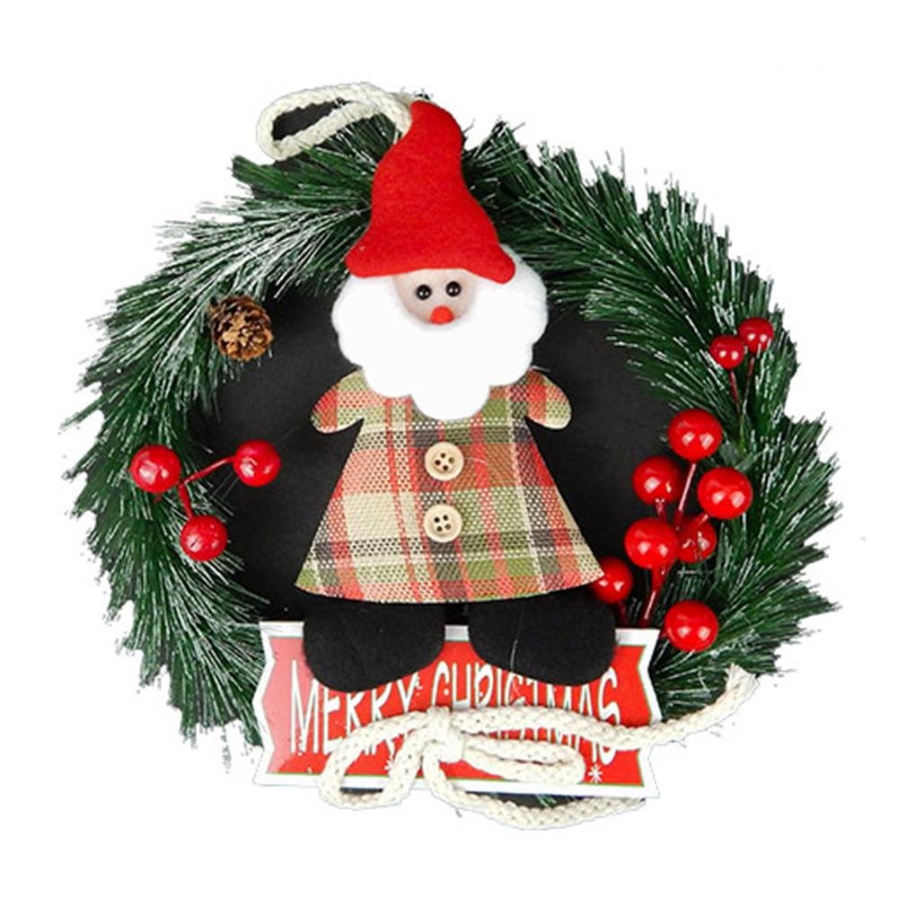 Guirlanda Natal Neve Papai Noel 25cm 5575 Elite