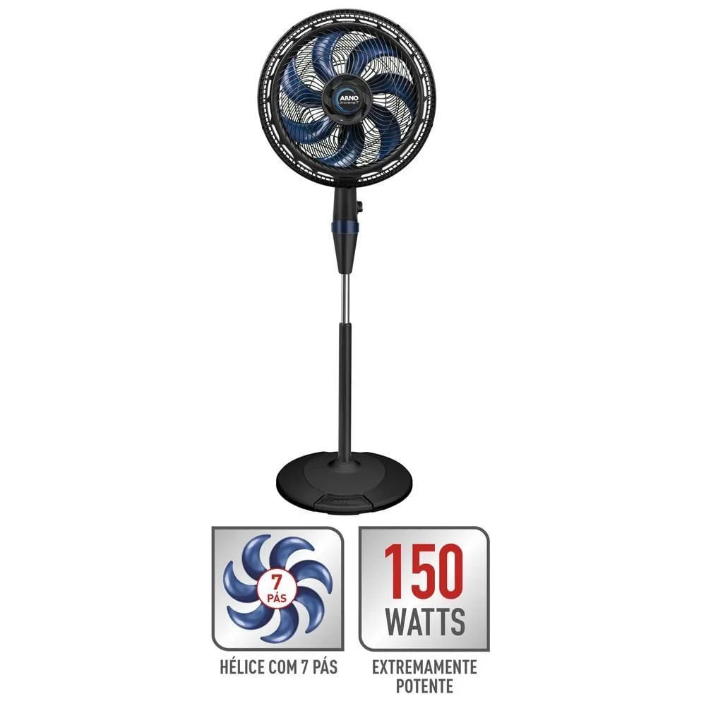 Ventilador de Coluna Arno 40cm X-Treme 7 Preto VE7C ¿ 220 Volts