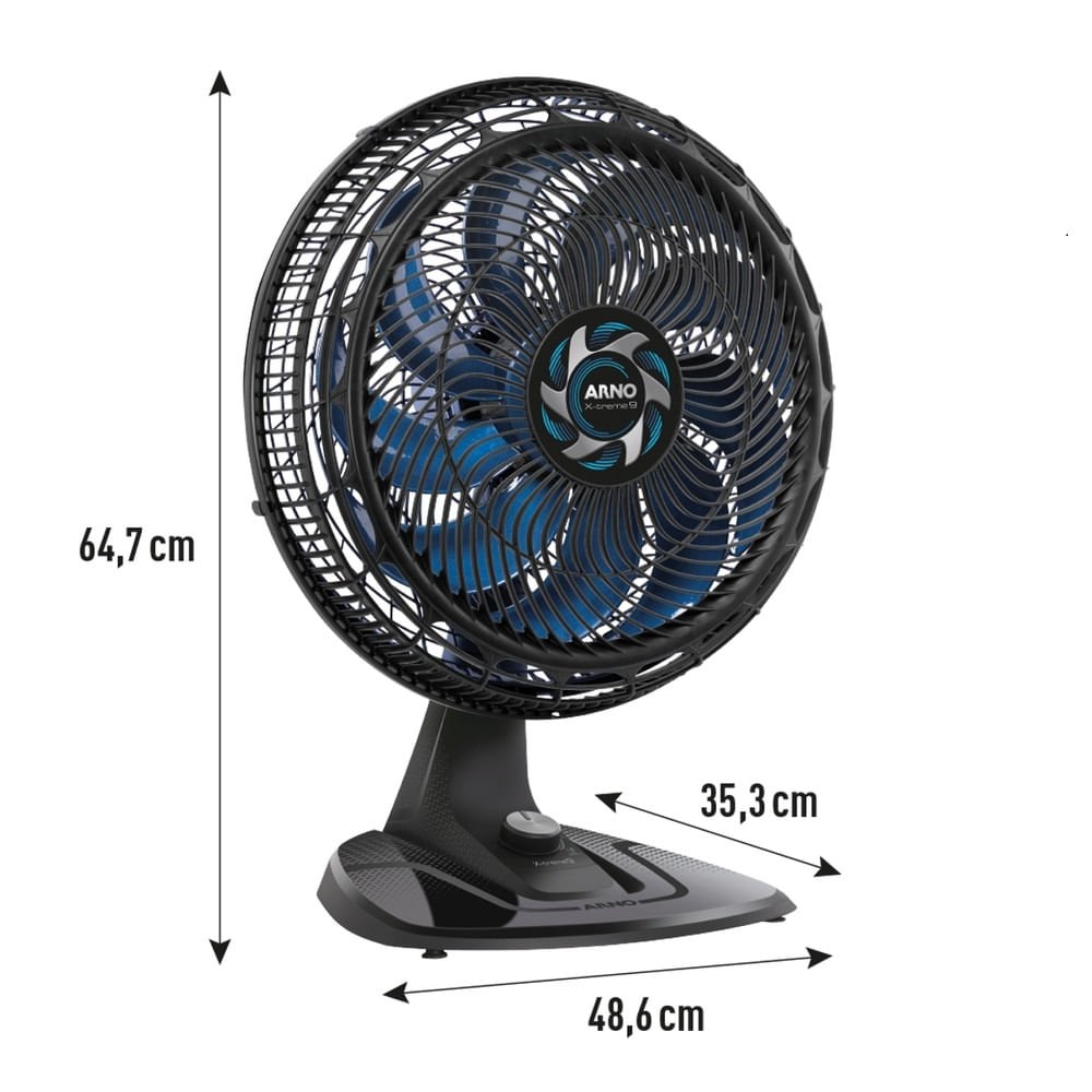 Ventilador de Mesa Arno 40cm X-Treme 9 Preto VE90 ¿ 127 Volts