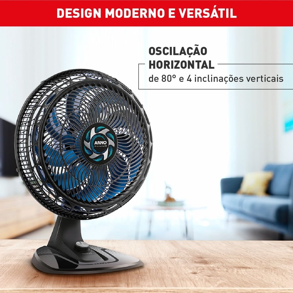 Ventilador de Mesa Arno 40cm X-Treme 9 Preto VE90 ¿ 127 Volts