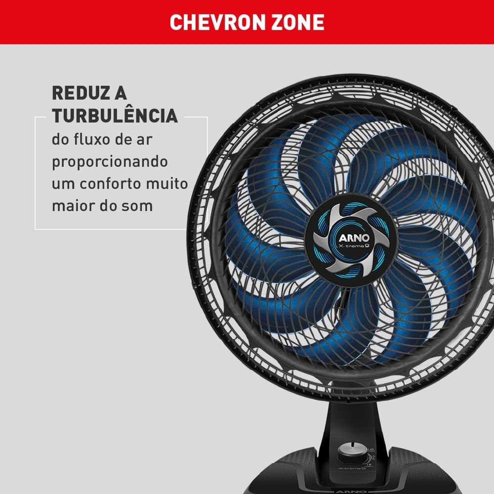 Ventilador de Mesa Arno 40cm X-Treme 9 Preto VE90 ¿ 127 Volts