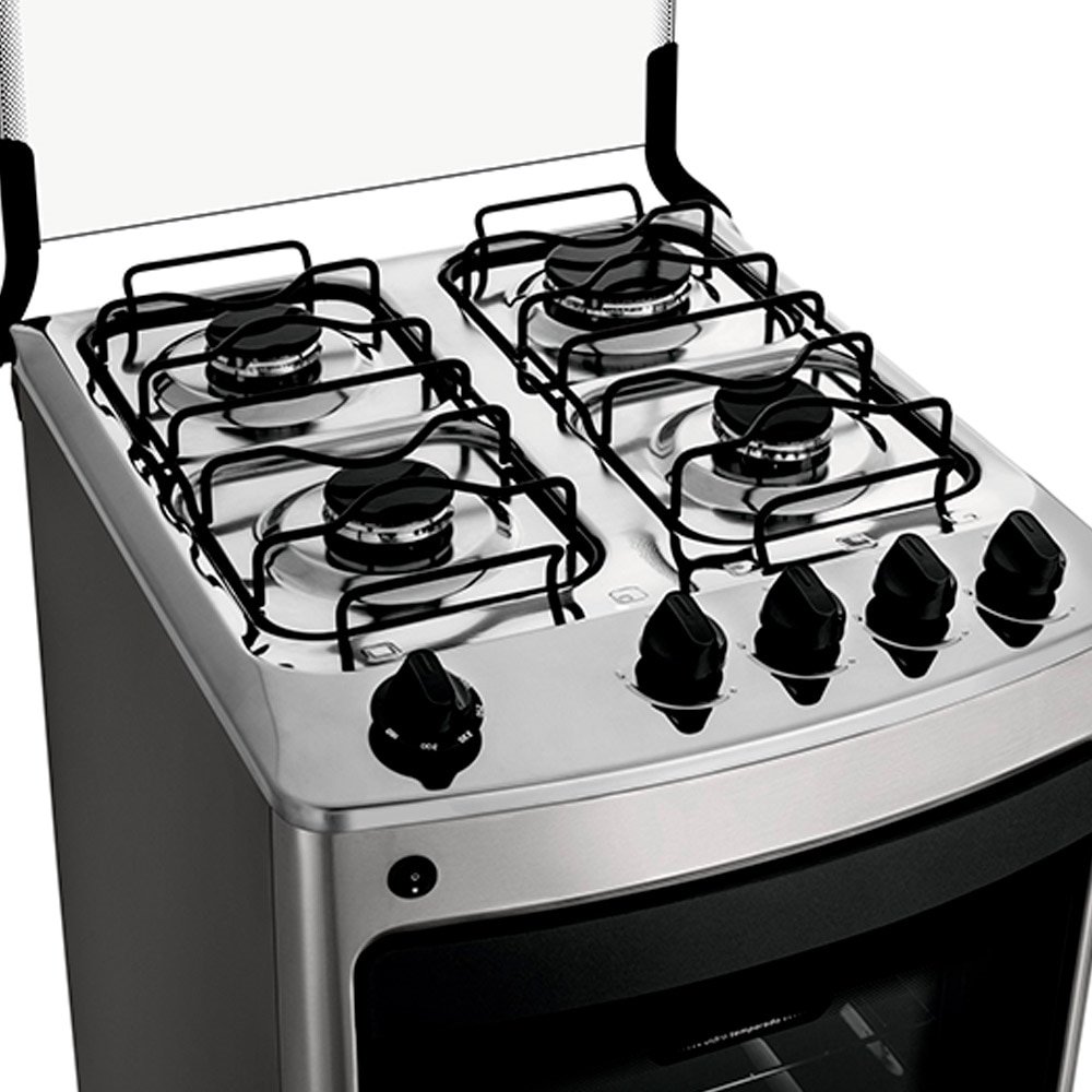 Fogão de Piso Consul 4 Bocas CFO4NARUNA, Inox, Bivolt