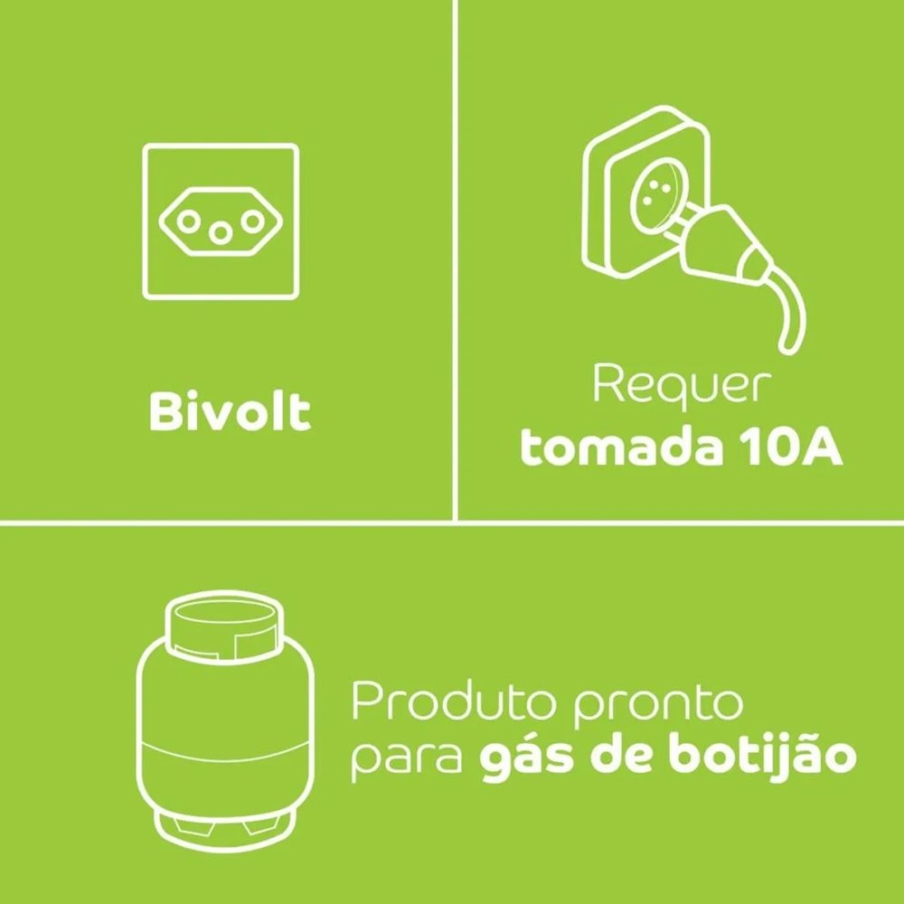 Fogão de Piso Consul 4 Bocas CFO4NARUNA, Inox, Bivolt