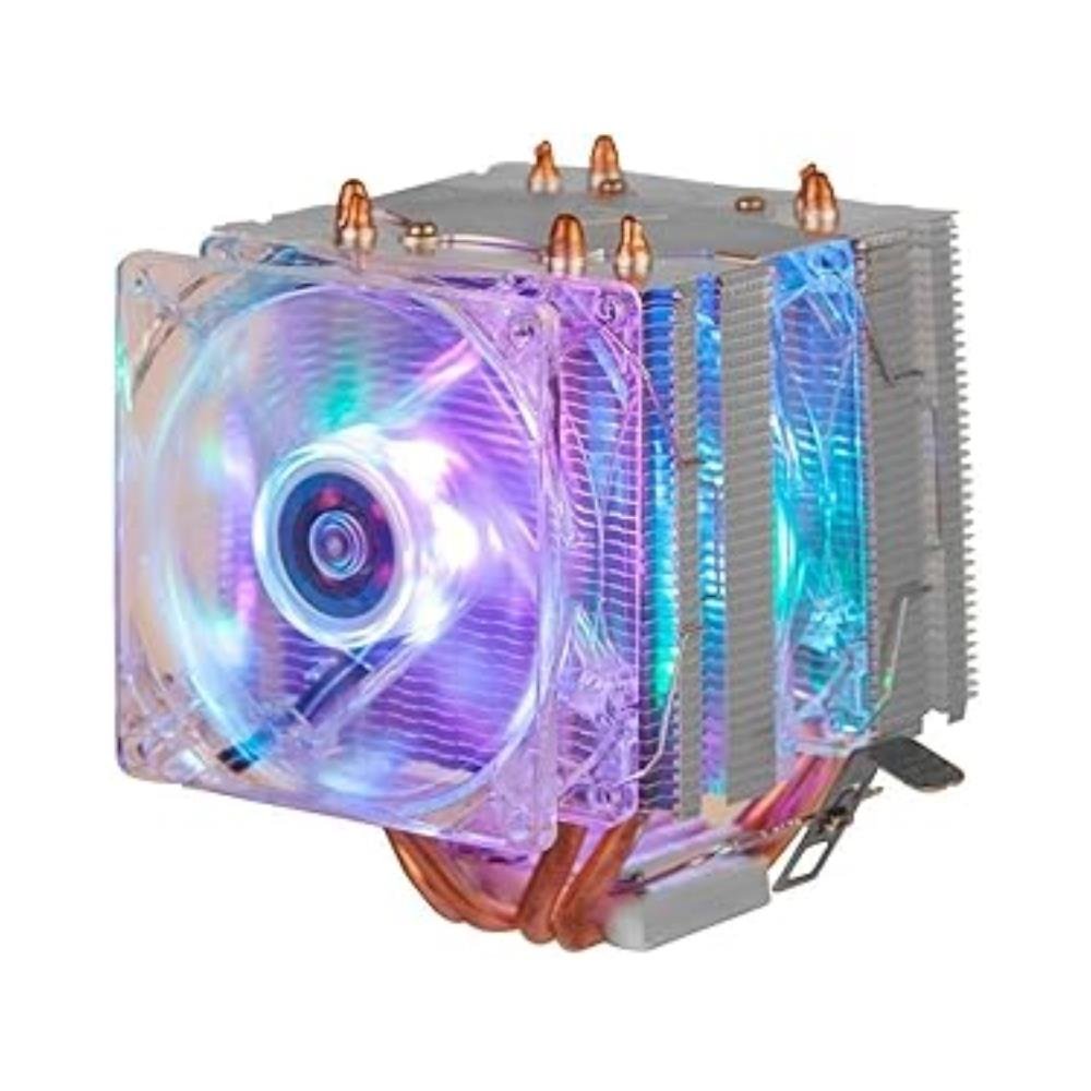 Cooler Para Processador DEX Gamer Duplo FAN, Intel e AMD, ARGB, 6 LEDs, Pata, Universal - DX-9206W