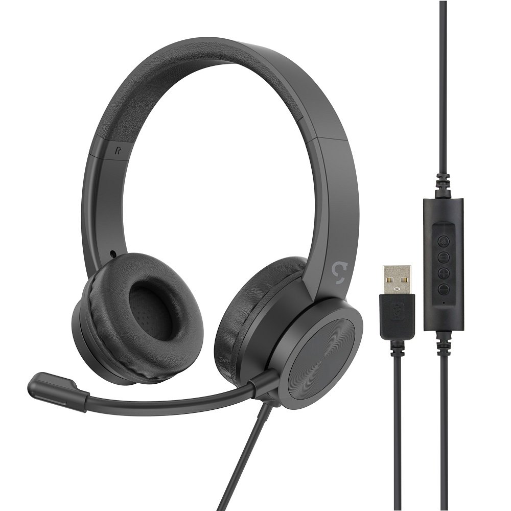 Fone Headset Com Microfone Hsetubk Preto , Geonav