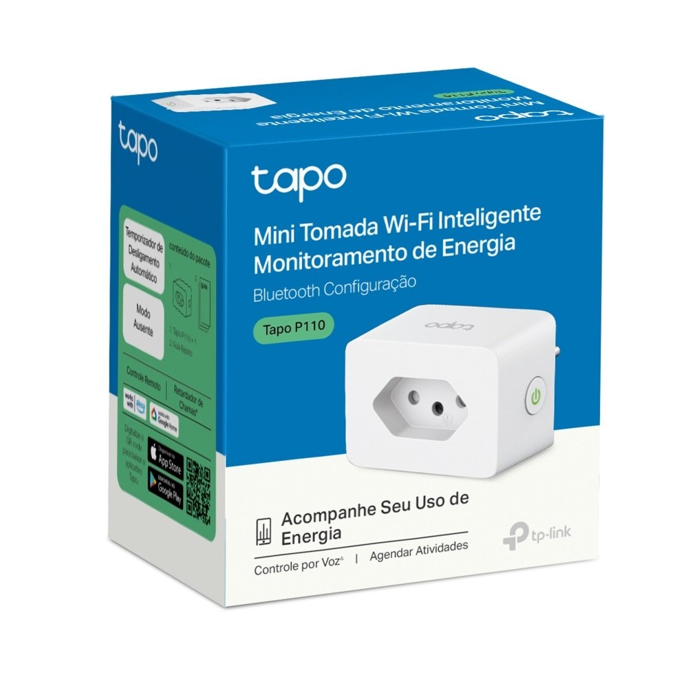 Adaptador Tomada Inteligente Wifi Tapo P110, Bivolt 10a/2400w, Tp-Link