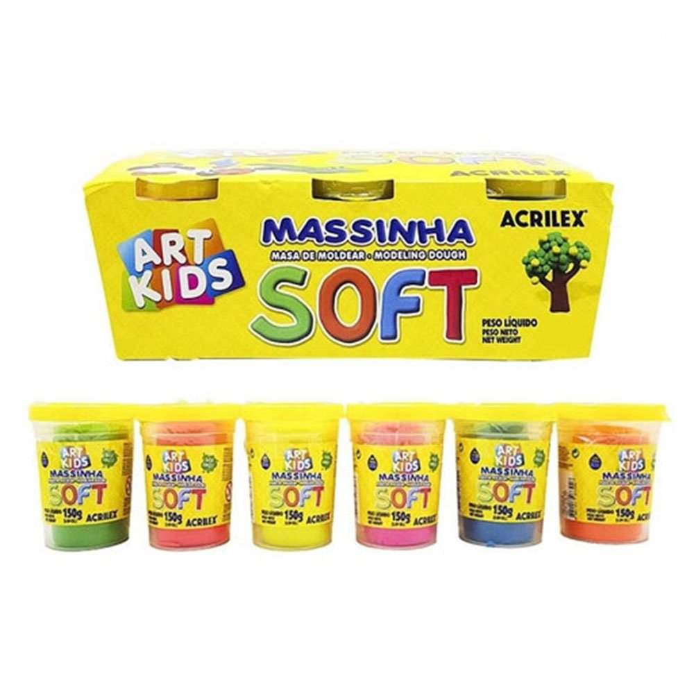 Massinha Modelar Pote 150g Acrilex Cores Sortidas