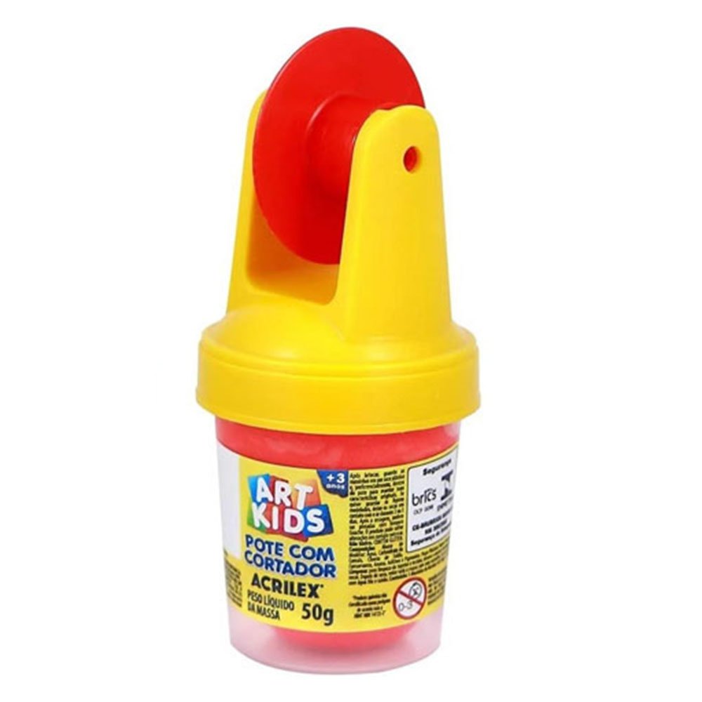 Pote Massinha Com Cortador Liso 50g Acrilex
