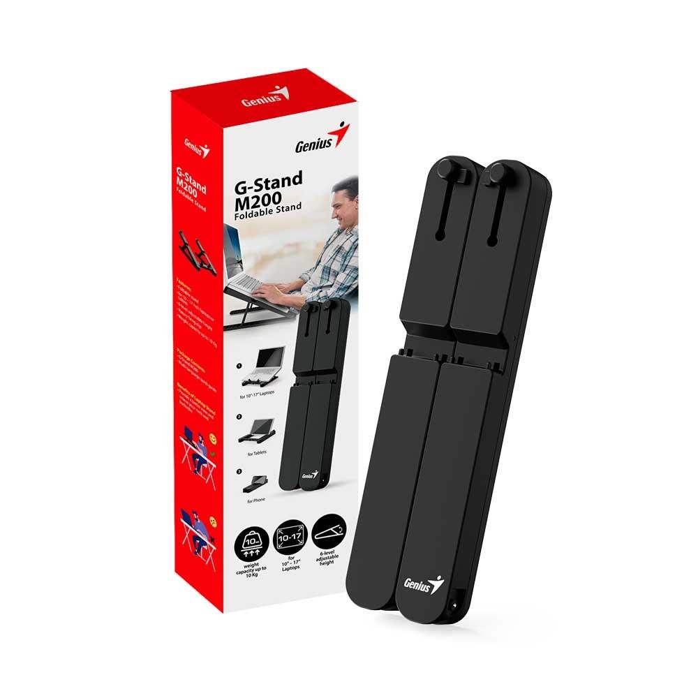 Base Para Notebook Genius Dobravel G-stand M200 Preto