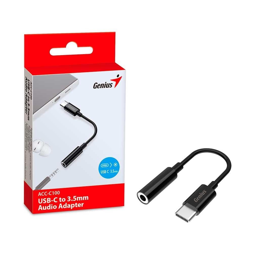 Cabo Adaptador Genius Usb-c Para 3,5mm Acc-c100
