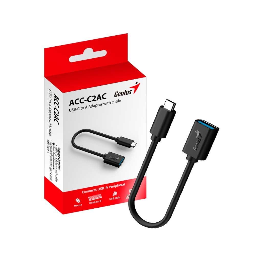 Cabo Adaptador Genius Usb-c Para Usb-a Acc-c2ac