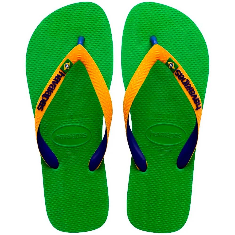 Havaianas Brasil Mix 1985 Verde Folha Azul Naval 41/42 Com 12 Pares