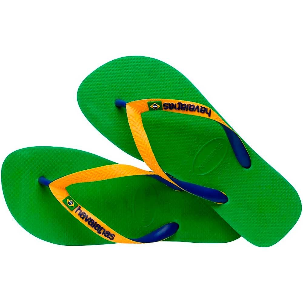 Havaianas Brasil Mix 1985 Verde Folha Azul Naval 41/42 Com 12 Pares
