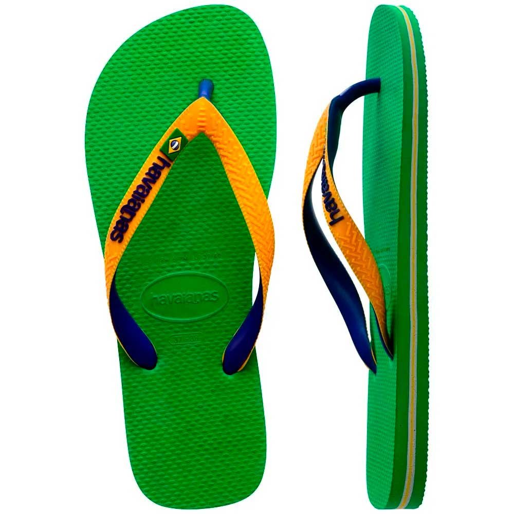 Havaianas Brasil Mix 1985 Verde Folha Azul Naval 41/42 Com 12 Pares