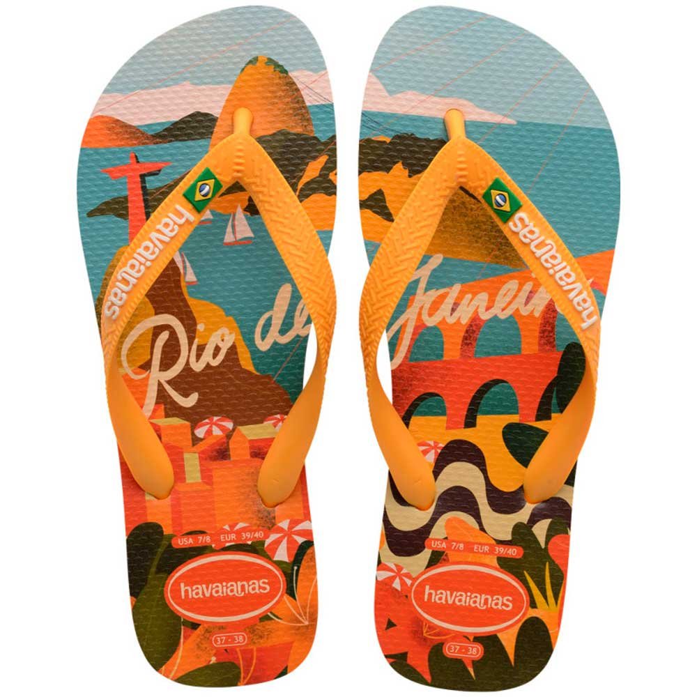 Havaianas Top Postcard 1740 Amarelo Pop 37/38 Com 12 Pares