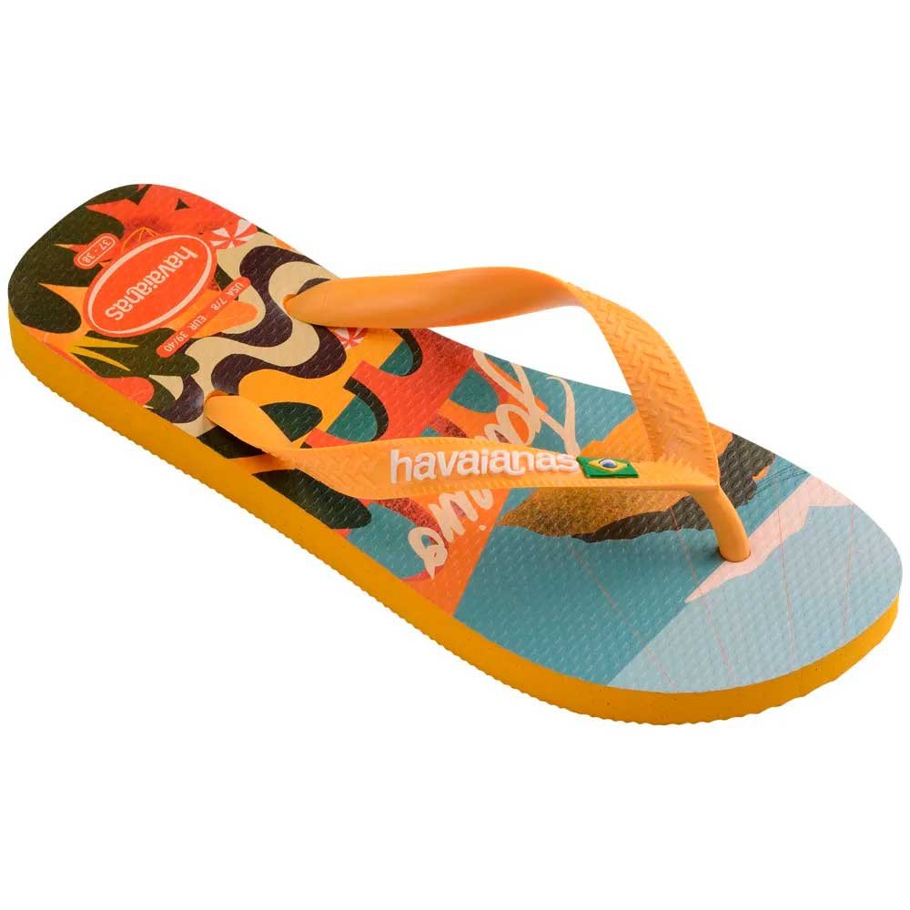 Havaianas Top Postcard 1740 Amarelo Pop 37/38 Com 12 Pares