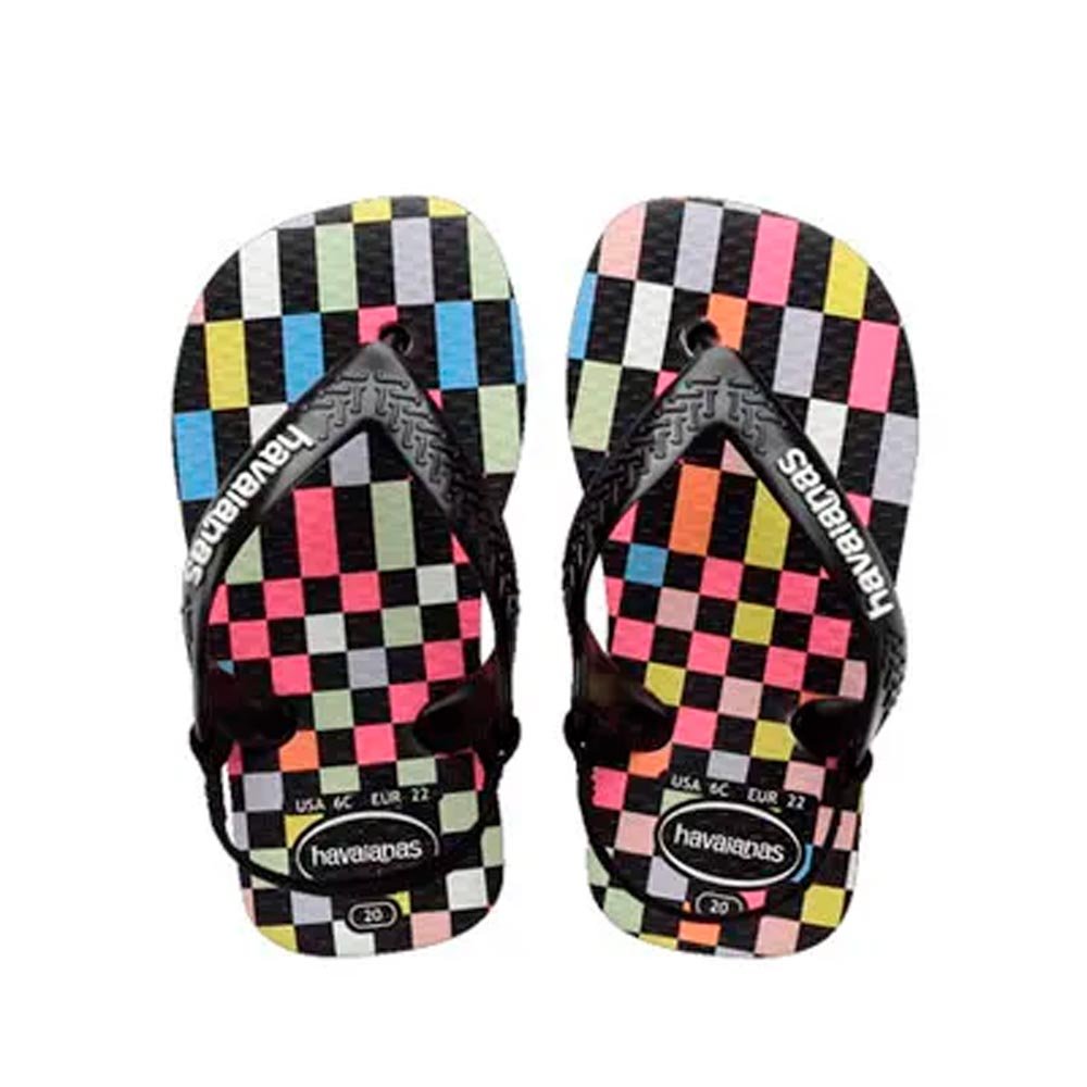 Havaianas Baby Check 0128 Branco Preto 20 Com 12 Pares